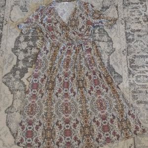 EUC midi wrap dress size XL